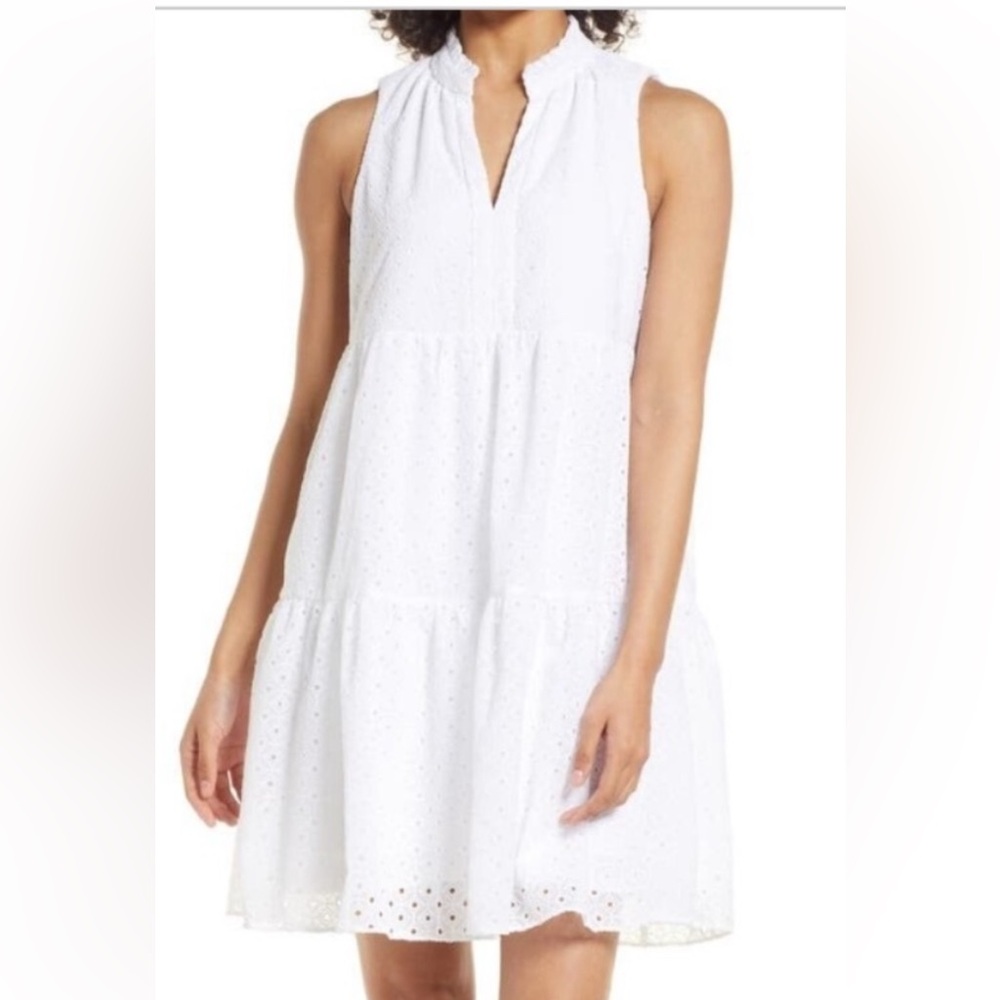 Lilly Pulitzer White Eyelet Midi Dress